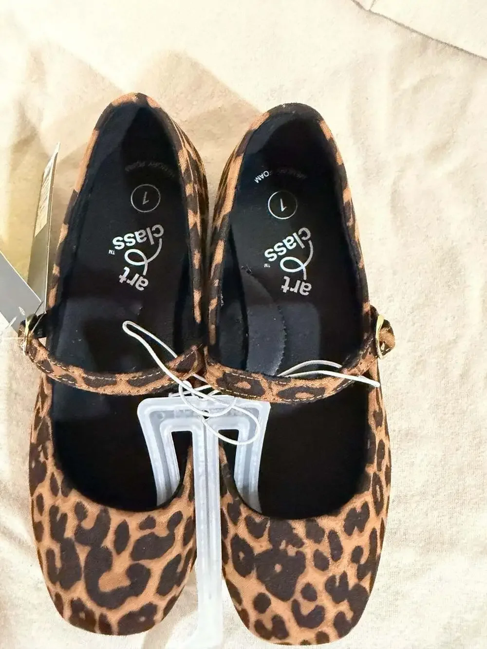 Art Class Girls Bronwyn Leopard Print Mary Jane Flats